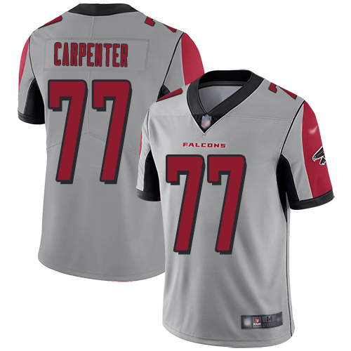 Atlanta Falcons Limited Silver Men James Carpenter Jersey NFL Football #77 Inverted Legend